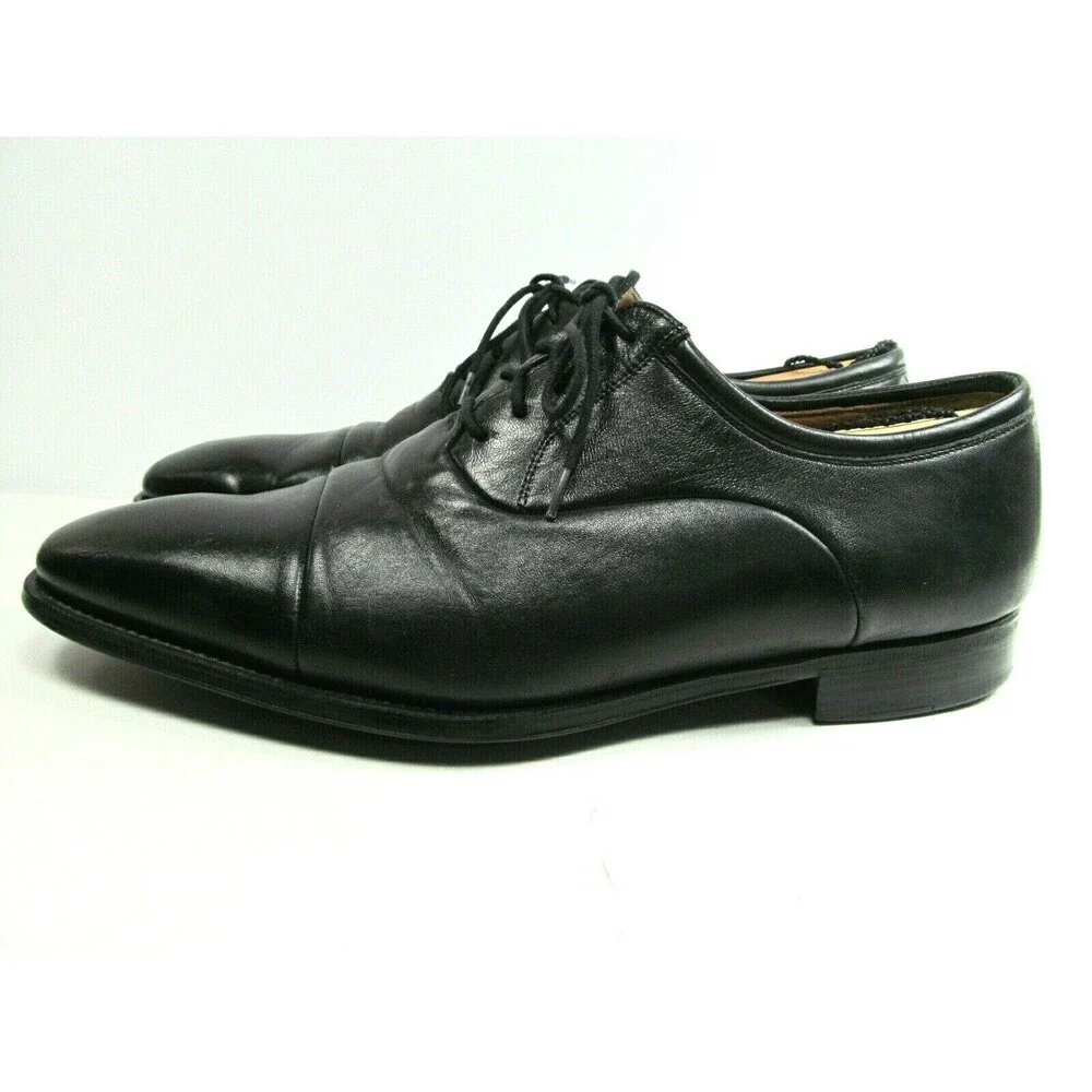 Magnanni Fredrico Mens Black Leather Captoe Oxfords Size US 10.5 D Made In Spain
